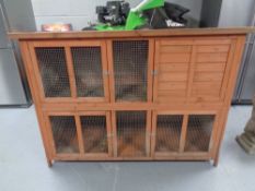 A double decker rabbit hutch,