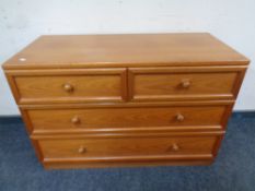 A mid 20th century teak G Plan two over two four drawer chest,