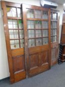 Three Edwardian vestibule doors with stained leaded glass panels (as found)