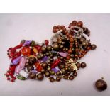 A small quantity of beads,