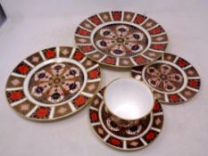 A five piece Royal Crown Derby Imari one person table setting