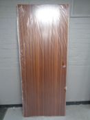 Four interior doors in a teak finish, 205 x 82.