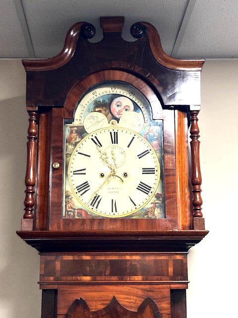 A nineteenth century longcase clock by Slator Burton, with painted moonphase dial, dial width 36 cm, - Image 2 of 4