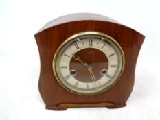 A 20th century walnut cased Smiths Enfield eight day mantel clock