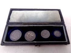 A 1900 maundy coin set in case