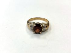 A yellow metal diamond set ring CONDITION REPORT: Apparently unmarked, presumed 9ct.