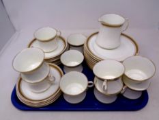 A tray containing 35 pieces of Fenton bone tea china