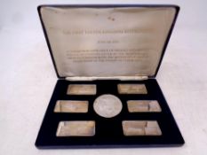 A Birmingham Mint seven piece coin and ingot set to commemorate the Membership of the European