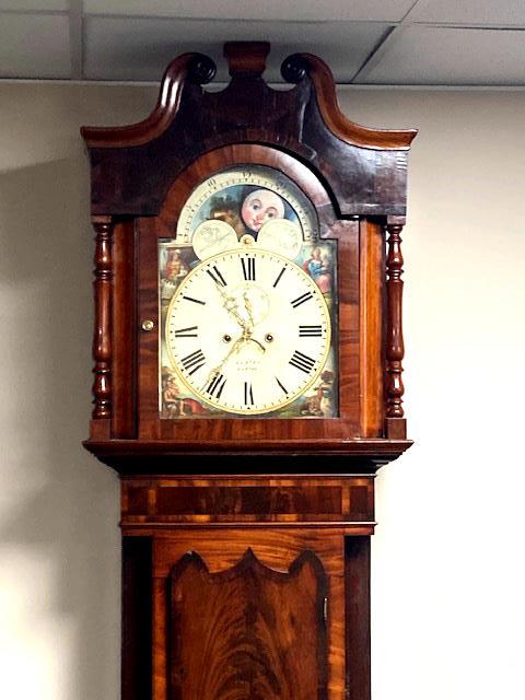 A nineteenth century longcase clock by Slator Burton, with painted moonphase dial, dial width 36 cm, - Image 4 of 4