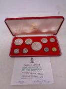 A Franklin Mint Commonwealth of the Bahamas coin set with certificate in case