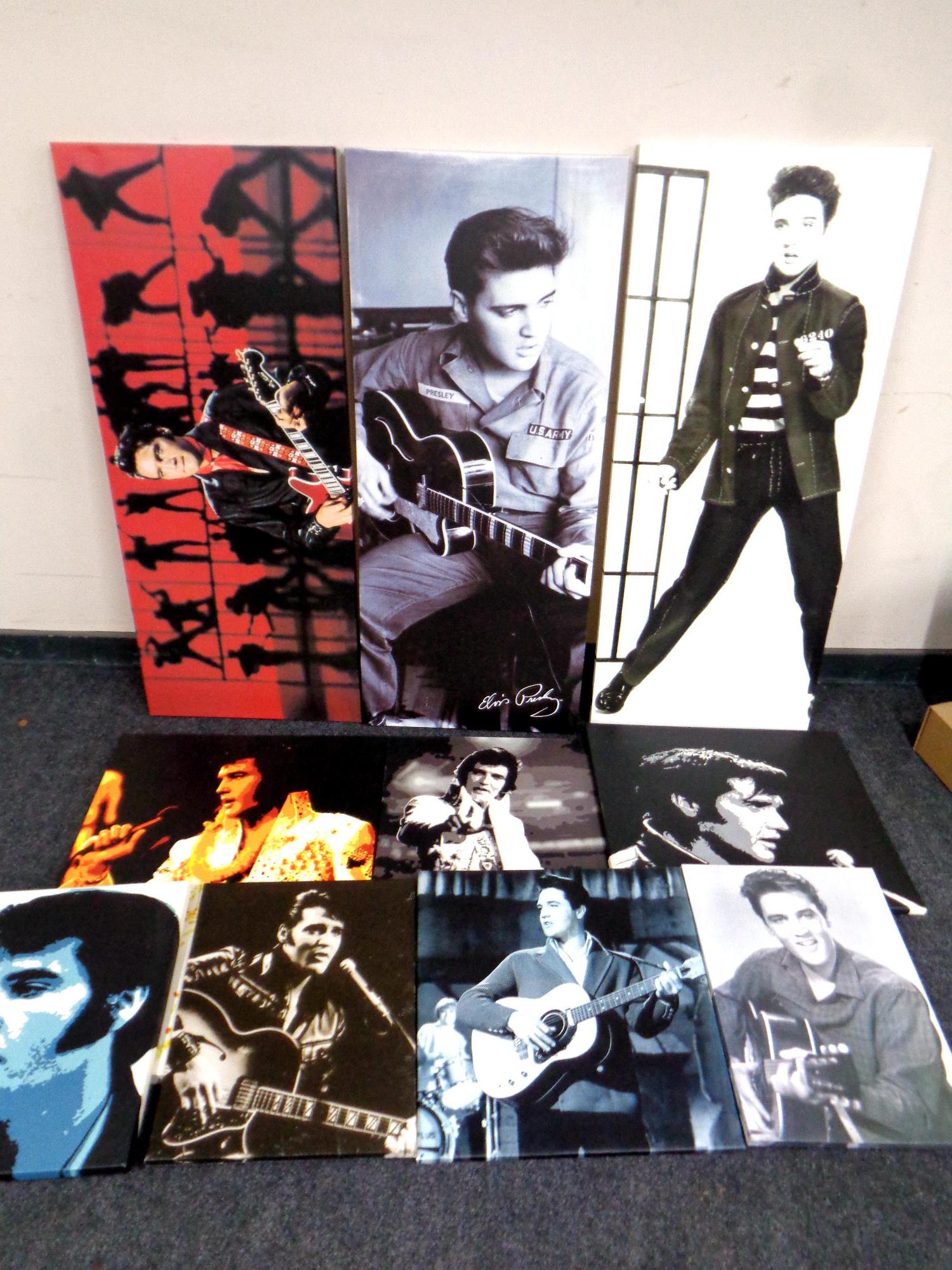 Ten Elvis Presley wall canvases