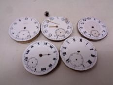 Five pocket watch movements