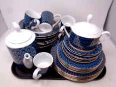 23 pieces of Pied A Terre Peacock tea and dinner china