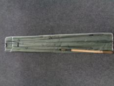 A Drennan Series 7 four piece carp waggler combo rod with protective bag