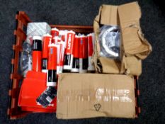 A crate containing a quantity of Hilti fire stop sealant,