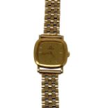 A 9ct yellow gold Omega DeVille Lady's wrist watch, London 1990, 17.9g gross.