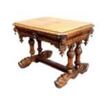 A good quality late nineteenth century oak centre table,