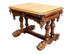 A good quality late nineteenth century oak centre table,