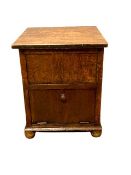 An early twentieth century utility furniture lidded storage box,