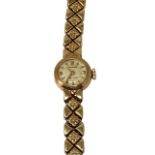 A 9ct gold Lady's Rolex watch, dial diameter including crown 16.69mm, 17.
