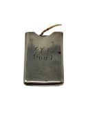 A silver patch case, Sampson Mordan & Co, London 1899, 28 mm x 42 mm.