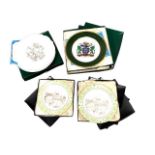 A collection of decorative ceramic wall plates by Sheldor English bone china,