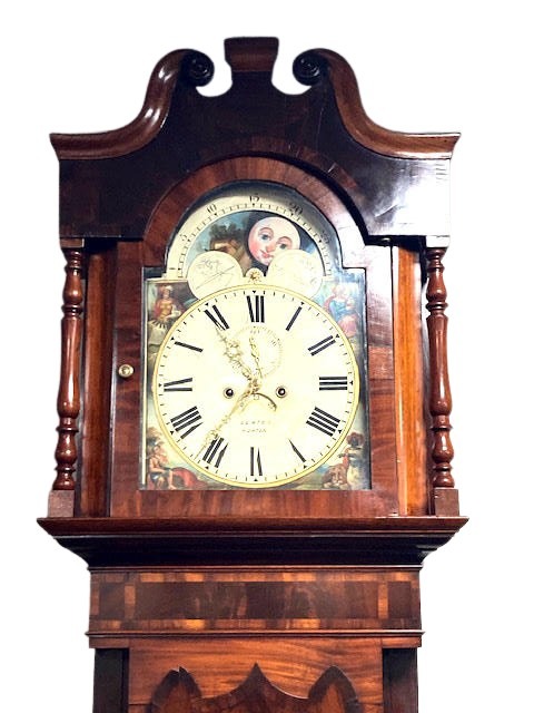A nineteenth century longcase clock by Slator Burton, with painted moonphase dial, dial width 36 cm, - Image 2 of 4