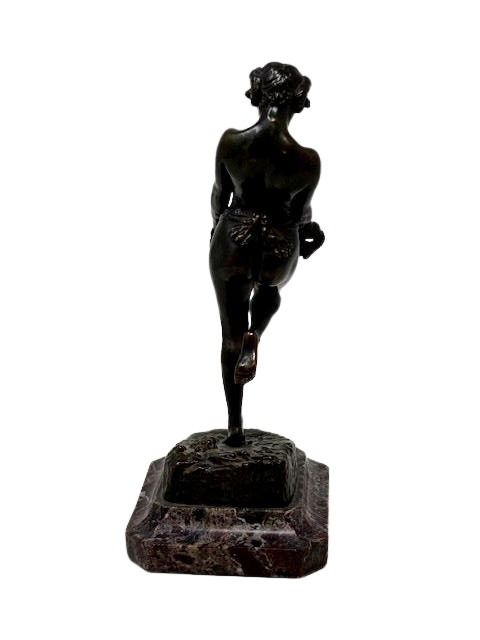 Raymond L Rivoire (1884 - 1966) : Harvest, sculpture in bronze, standing on shaped marble base, - Image 3 of 4
