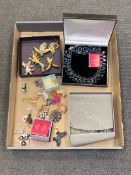 A collection of costume jewellery, necklaces, boxed Danbury Mint necklace etc.