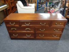 A G Plan seven drawer chest in a mahogany finish