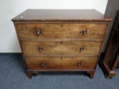 A 19th century mahogany three drawer chest (a/f)