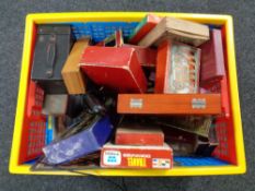 A crate of vintage games, dominoes,
