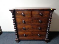 A Victorian mahogany five drawer Scotch chest