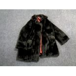 A faux fur coat