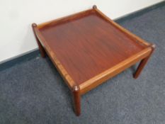 A mid century Danish Silkeborg square coffee table
