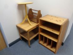 A pine entertainment stand,