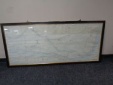 A framed Ordnance Survey map of Berwick upon Tweed,