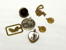 A small quantity of pendants,