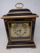 A black lacquered Dynasty Westminster chime bracket clock