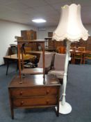 An oak two drawer chest,