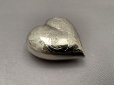 A silver heart pendant CONDITION REPORT: 20g