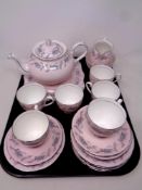 A tray of twenty one piece Royal Grafton Karebell and Fern bone china tea service