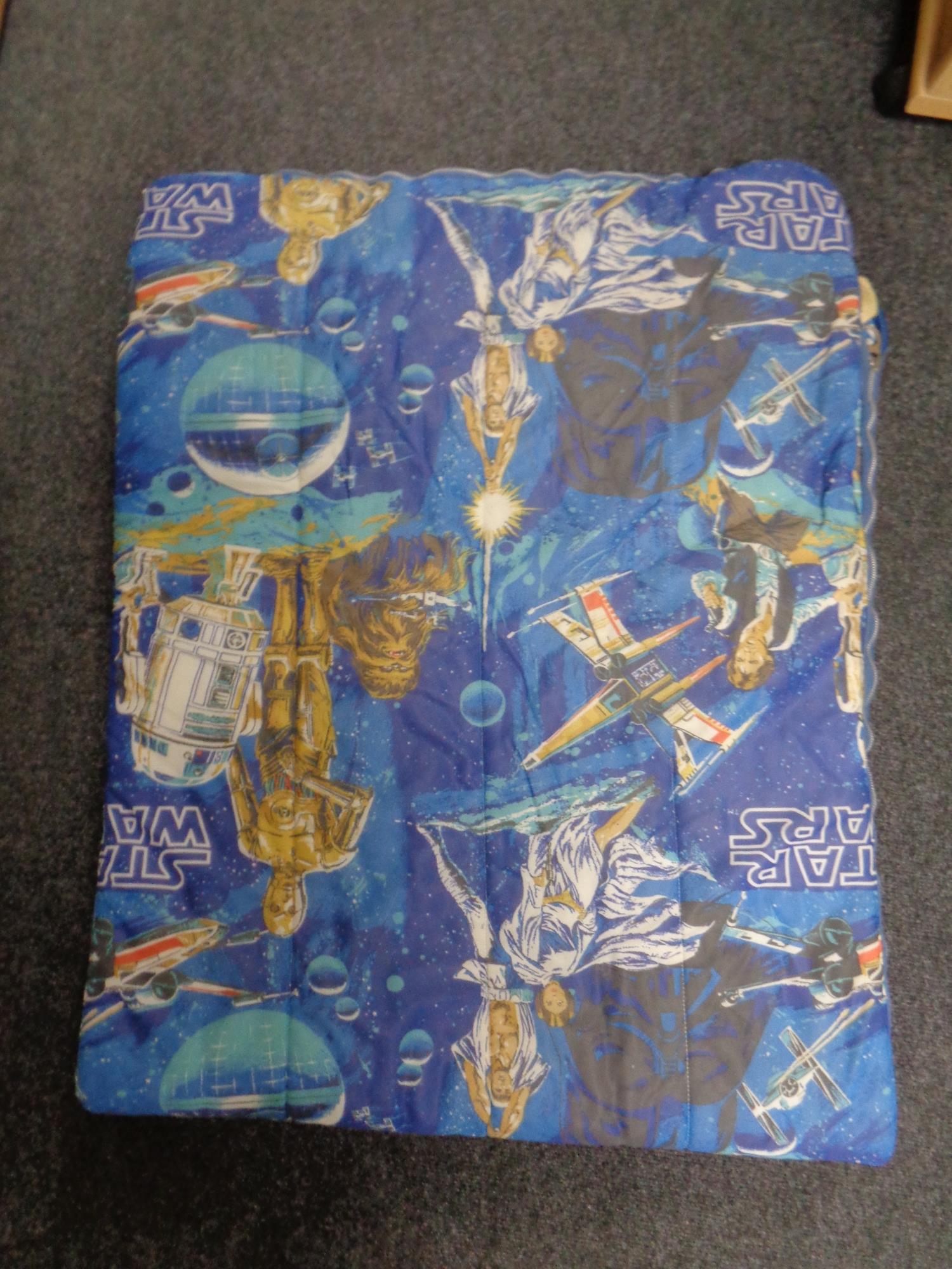 A vintage Star Wars sleeping bag