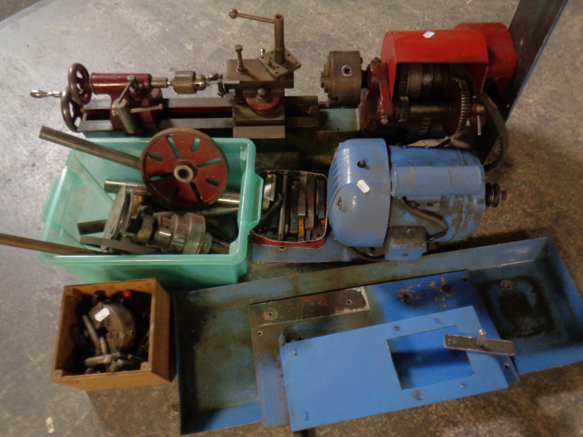 A Faircut lathe with motor and accessories - Image 4 of 4