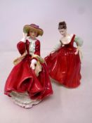 Two Royal Doulton figures; Top o' the Hill, HN 1834, together with Fair Lady, HN2832.