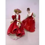 Two Royal Doulton figures; Top o' the Hill, HN 1834, together with Fair Lady, HN2832.