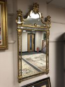 A period style gilt mirror,