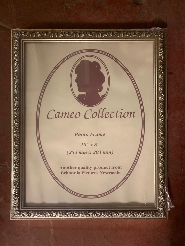 Fourteen Cameo Collection ornate gilt photo frames, 254 mm x 203 mm,
