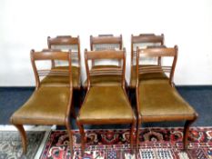 A good quality set of six 19th century mahogany dining chairs,