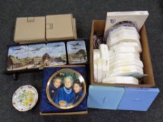 Two boxes of a quantity of assorted collector's and wall plates,